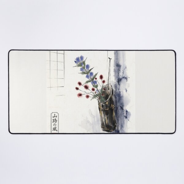 Item preview, Sumi-e Autumn Gentian Chabana Floral Art designed and sold by conohitoAI-ArtGallery.
