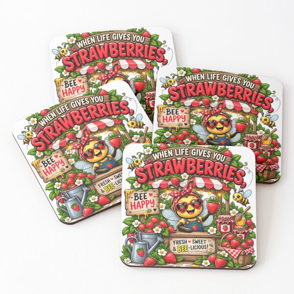 Item preview, Bee Happy Strawberry – Cute Bumble Bee Lover Gift | Funny Garden Summer Aesthetic Design designed and sold by Ayden World.