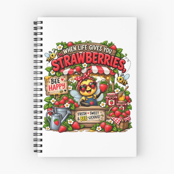 Item preview, Bee Happy Strawberry – Cute Bumble Bee Lover Gift | Funny Garden Summer Aesthetic Design designed and sold by Ayden World.