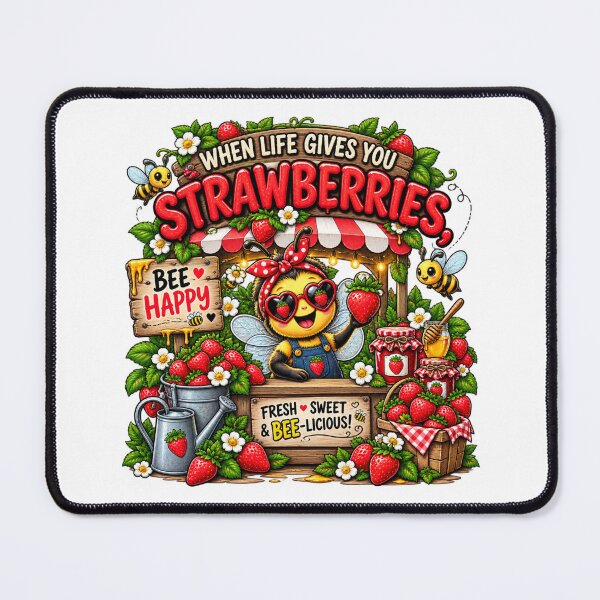 Item preview, Bee Happy Strawberry – Cute Bumble Bee Lover Gift | Funny Garden Summer Aesthetic Design designed and sold by Ayden World.