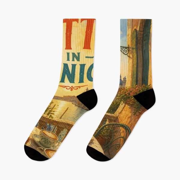 Item preview, Venice, Italy: Vintage-Style Painterly Travel Poster designed and sold by LSVart.
