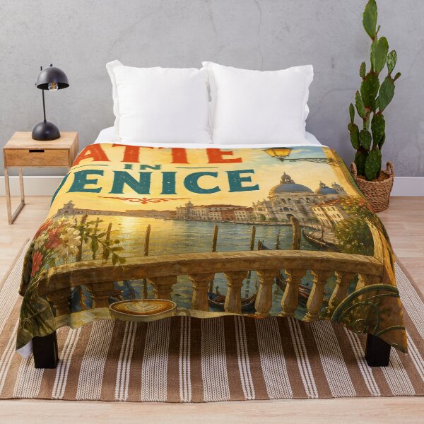Item preview, Venice, Italy: Vintage-Style Painterly Travel Poster designed and sold by LSVart.