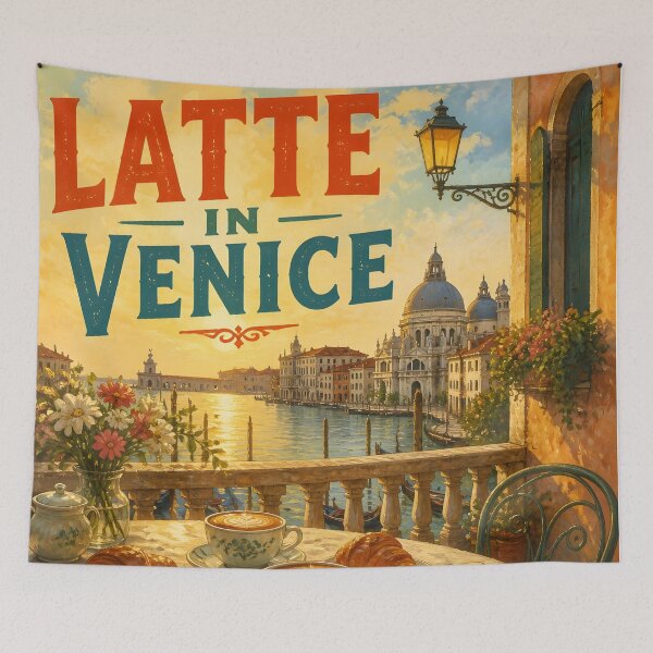 Item preview, Venice, Italy: Vintage-Style Painterly Travel Poster designed and sold by LSVart.