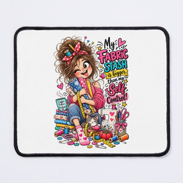 Item preview, My Fabric Stash Is Bigger Than My Self Control! – Funny Sewing Quote designed and sold by EverStitchStudio ★★★★★.