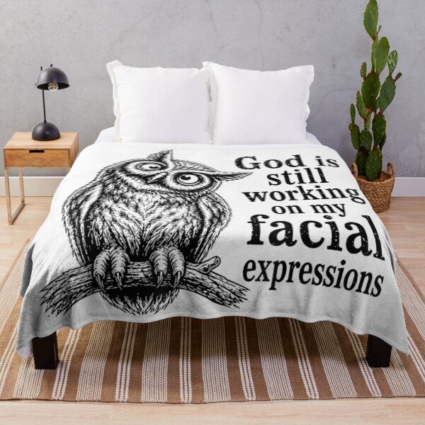 Item preview, Funny Sarcastic Owl God Is Still Working On My Facial Expressions Vintage Graphic designed and sold by MassonCalepon.