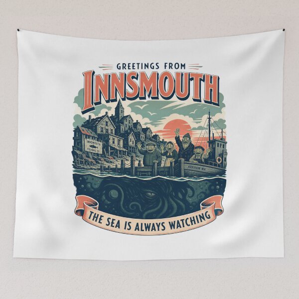 Item preview, Innsmouth Greetings – The Sea Is Always Watching designed and sold by Fenay Designs.