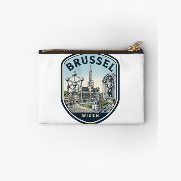 Item preview, Vintage Brussel Belgium Travel Badge Landmark Skyline designed and sold by k3rstman1.