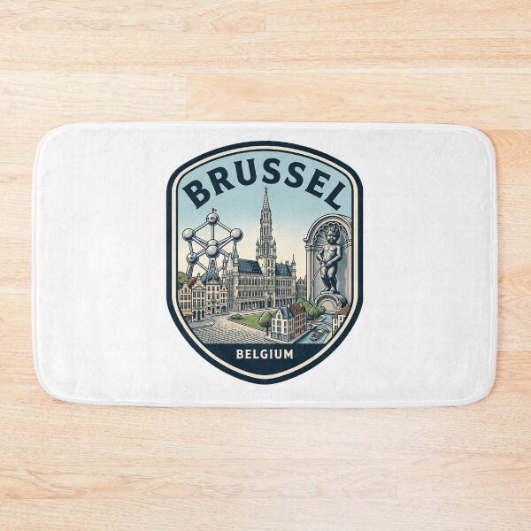 Item preview, Vintage Brussel Belgium Travel Badge Landmark Skyline designed and sold by k3rstman1.