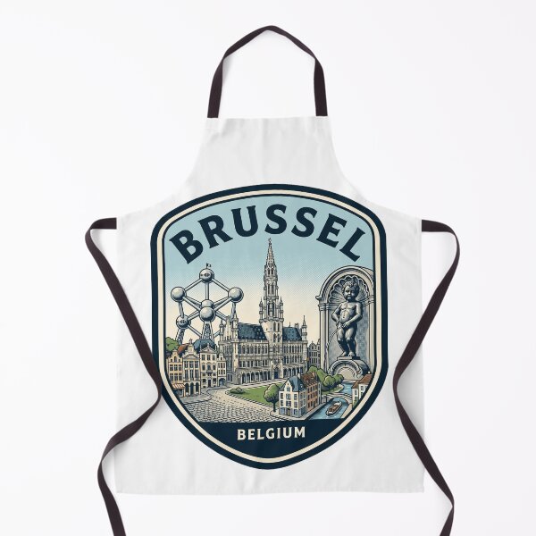 Item preview, Vintage Brussel Belgium Travel Badge Landmark Skyline designed and sold by k3rstman1.