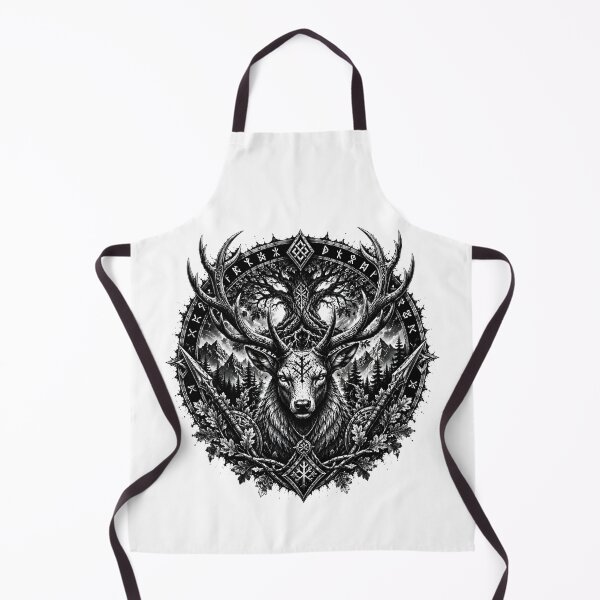 Item preview, Spirit of the Stag | Nordic Deer Guardian | Yggdrasil & Norse Runes designed and sold by Bizon2910.