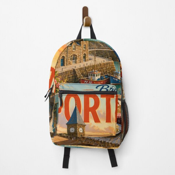 Item preview, Porthleven, Cornwall: Scenic-Style Painterly Coastal Travel Poster designed and sold by LSVart.