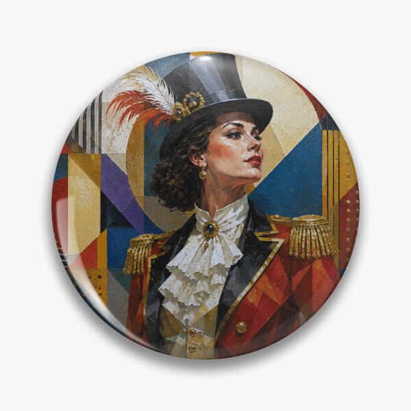 Item preview, The Lady Ringmaster, Queen of the Circus cubistic painting. designed and sold by GalleryKauffeld.
