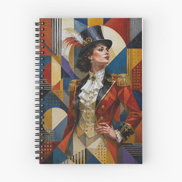 Item preview, The Lady Ringmaster, Queen of the Circus cubistic painting. designed and sold by GalleryKauffeld.