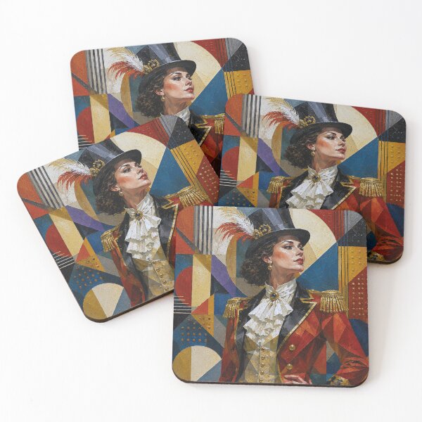Item preview, The Lady Ringmaster, Queen of the Circus cubistic painting. designed and sold by GalleryKauffeld.