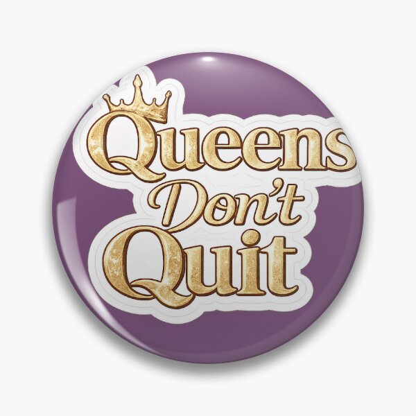 Item preview, Queens Don’t Quit Sticker | Feminine Empowerment Quote | Gold Crown Motivational Sticker designed and sold by PawsAndpetalstudio.