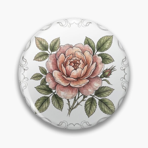 Item preview, Vintage Watercolor Wild Rose Botanical Tile designed and sold by 0Zetgest.