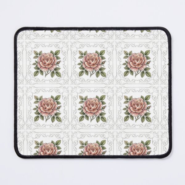 Item preview, Vintage Watercolor Wild Rose Botanical Tile designed and sold by 0Zetgest.