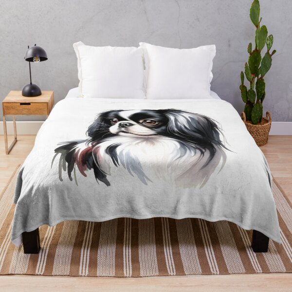 Item preview, Japanese Chin Dog Watercolor Portrait Art designed and sold by OlyvieArt.