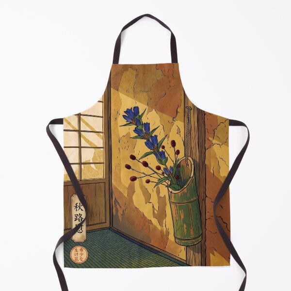Item preview, Ukiyo-e Autumn Gentian Chabana Woodblock Print designed and sold by conohitoAI-ArtGallery.