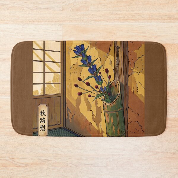Item preview, Ukiyo-e Autumn Gentian Chabana Woodblock Print designed and sold by conohitoAI-ArtGallery.