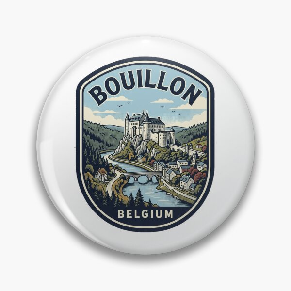 Item preview, Vintage Bouillon Belgium Castle Travel Badge designed and sold by k3rstman1.
