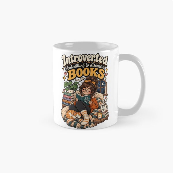 Item preview, Introverted But Willing To Discuss Books Cute Book Lover Reading Design designed and sold by ArhaanFashions.