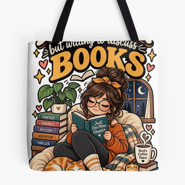 Item preview, Introverted But Willing To Discuss Books Cute Book Lover Reading Design designed and sold by ArhaanFashions.