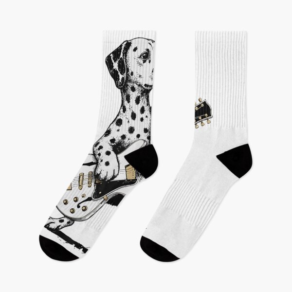 Item preview, Cute Dalmatian Dog Playing White Electric Guitar Rock Star Musician Art designed and sold by LizzyKeiko.