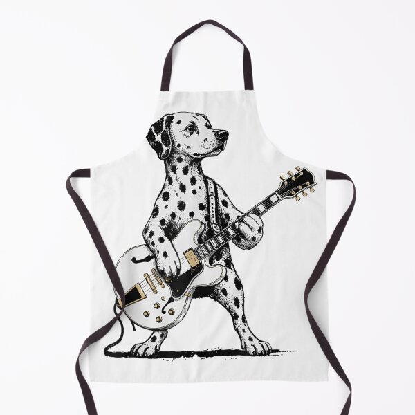 Item preview, Cute Dalmatian Dog Playing White Electric Guitar Rock Star Musician Art designed and sold by LizzyKeiko.