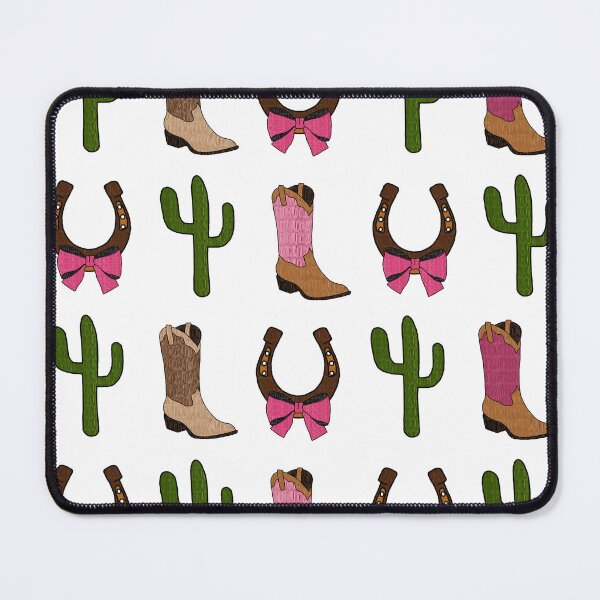Item preview, Pink Cowgirl Western Pattern with Boots, Horseshoes and Cactus designed and sold by May23ELA.