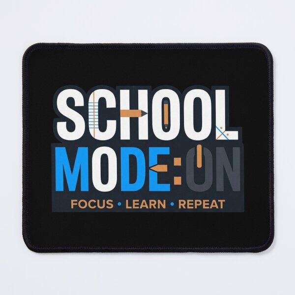 Item preview, School Mode On | Back to School Premium Student Typography designed and sold by Amr Darwish Graphic designer.