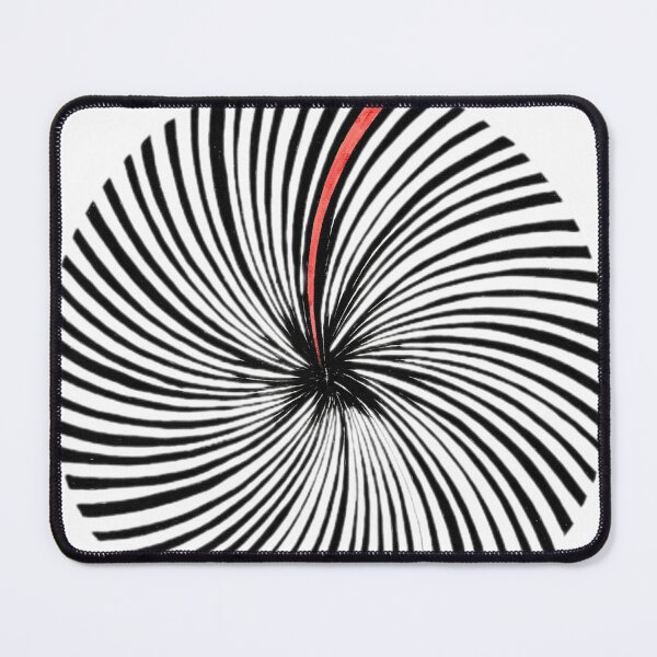 Item preview, Black and White Op Art Spiral with Red Accent designed and sold by O & A.
