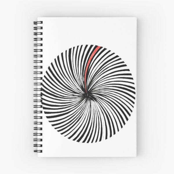 Item preview, Black and White Op Art Spiral with Red Accent designed and sold by O&A Arts.