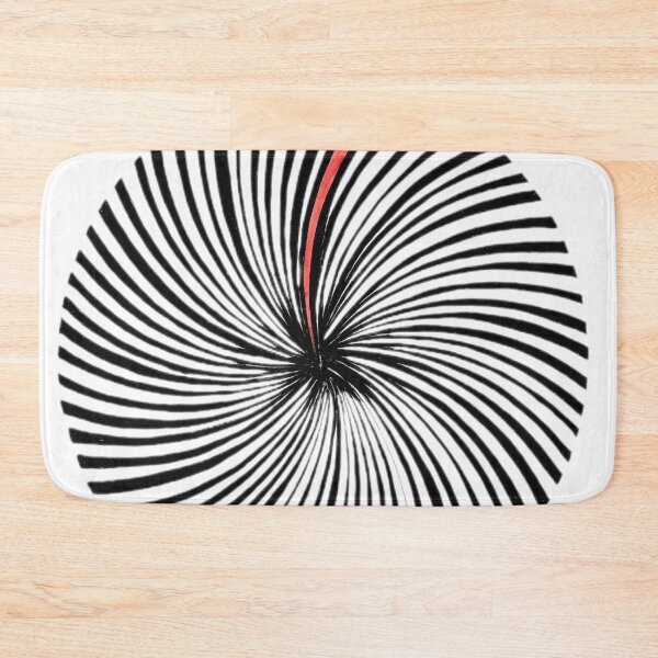 Item preview, Black and White Op Art Spiral with Red Accent designed and sold by O & A.