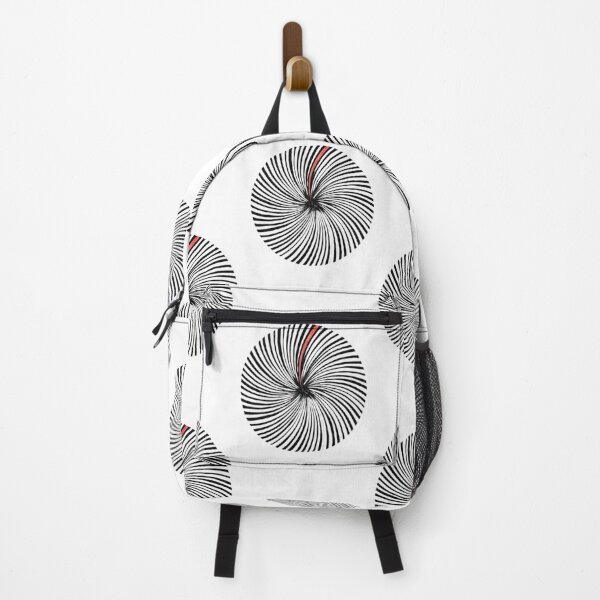 Item preview, Black and White Op Art Spiral with Red Accent designed and sold by O & A.