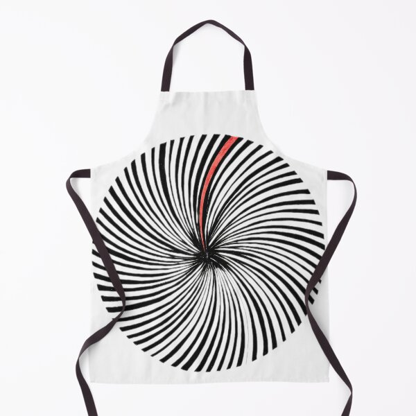 Item preview, Black and White Op Art Spiral with Red Accent designed and sold by O & A.