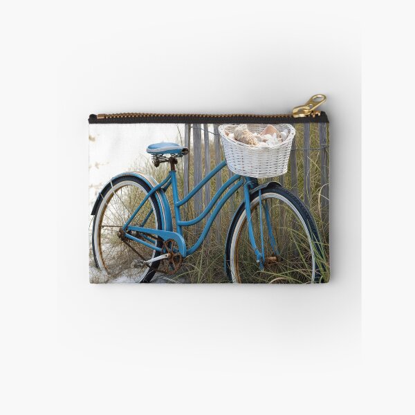 Item preview, Blue Bicycle Leaning on a Beach Fence designed and sold by Maria Dryfhout.