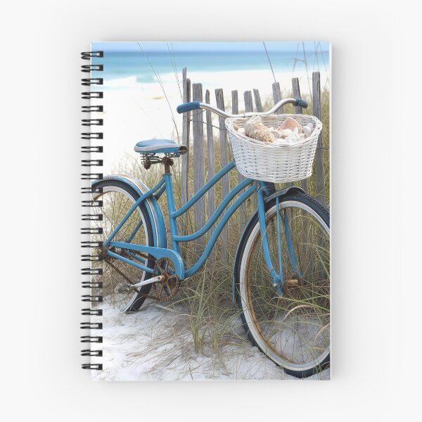 Item preview, Blue Bicycle Leaning on a Beach Fence designed and sold by Maria Dryfhout.