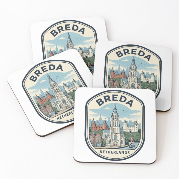 Item preview, Vintage Breda Netherlands City Skyline Travel Badge designed and sold by k3rstman1.