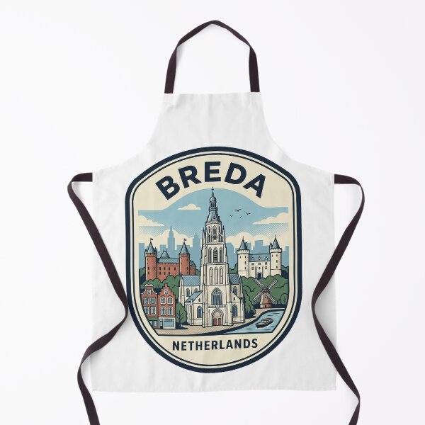 Artikelvorschau, Vintage Breda Niederlande Stadt-Skyline-Reiseabzeichen entworfen und verkauft von k3rstman1.