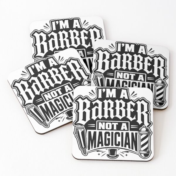 Item preview, I'm A Barber Not A Magician Funny Barber Quote Typography designed and sold by Barber MD Culture.