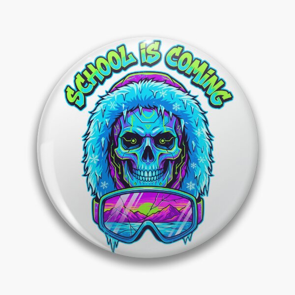 Item preview, School Is Coming Cyber Skull Winter Parka designed and sold by questark.