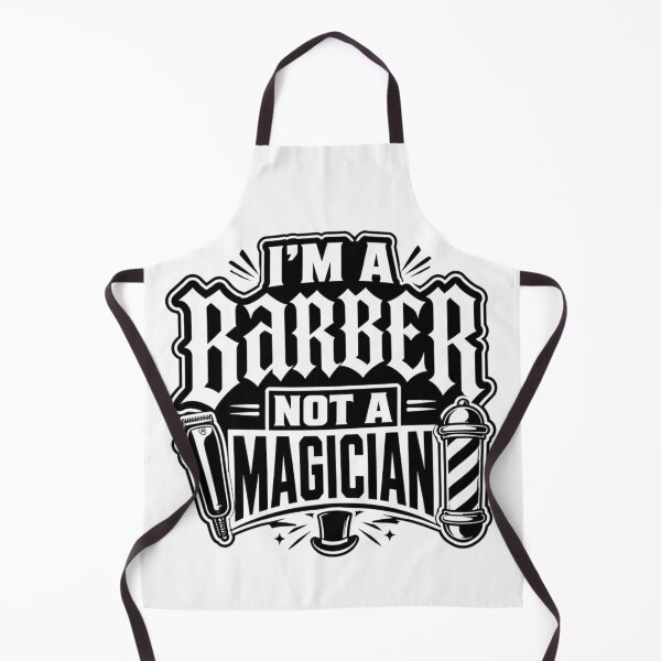 Aperçu de l'œuvre Je suis coiffeur, pas magicien. Citation humoristique sur un coiffeur. Typographie créée et vendue par Barber MD Culture.