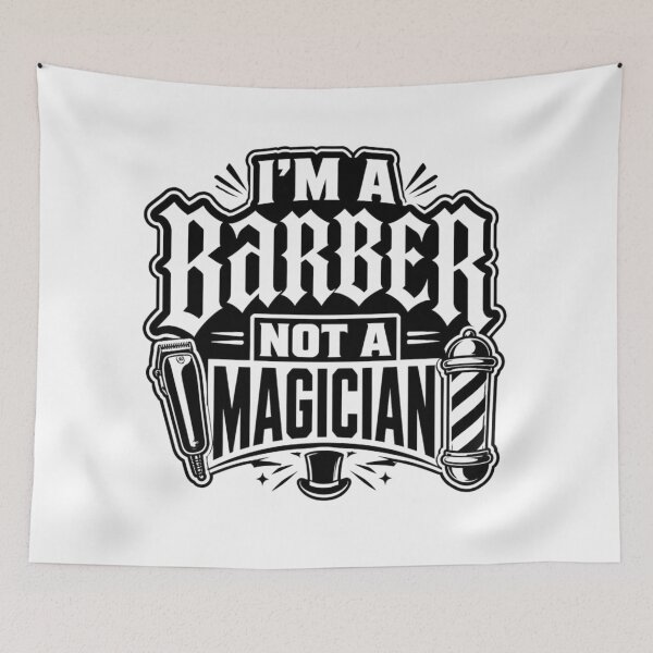 Item preview, I'm A Barber Not A Magician Funny Barber Quote Typography designed and sold by Barber MD Culture.