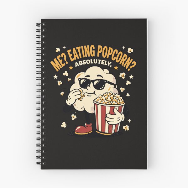 Item preview, Me Eating Popcorn Absolutely Cool Retro Cartoon Character Classic T-Shirt designed and sold by pawsome purrfect.