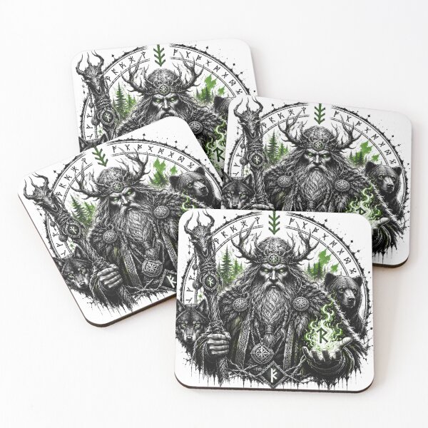 Item preview, Odin Allfather | Norse God of Magic & Runes | Viking Green Power designed and sold by Bizon2910.