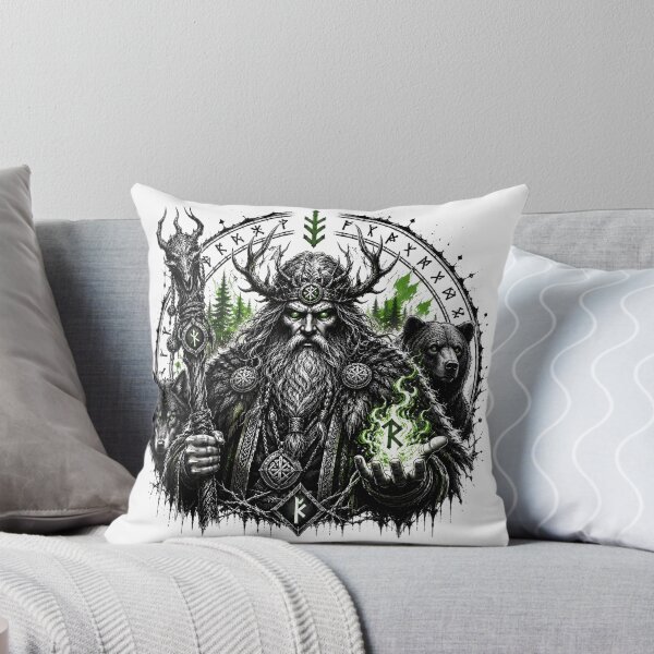 Item preview, Odin Allfather | Norse God of Magic & Runes | Viking Green Power designed and sold by Bizon2910.