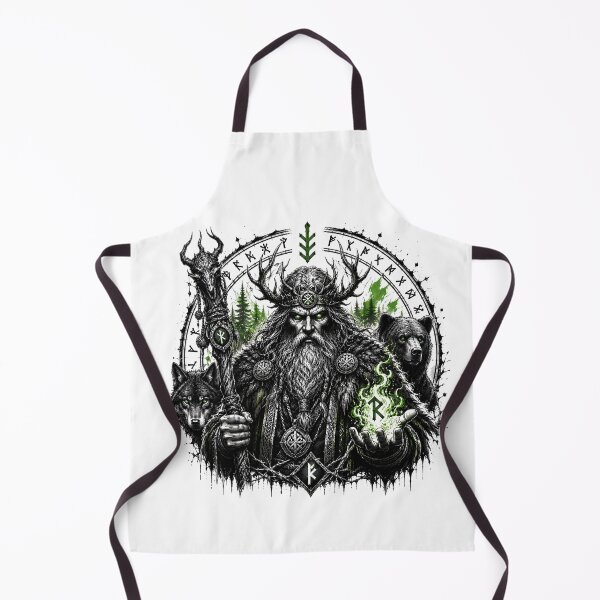 Artikelvorschau, Odin Allfather | Norse God of Magic & Runes | Viking Green Power entworfen und verkauft von Bizon2910.