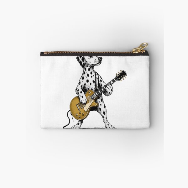 Item preview, Cute Dalmatian Dog Playing Gold Electric Guitar Vintage Rock Star Musician designed and sold by LizzyKeiko.