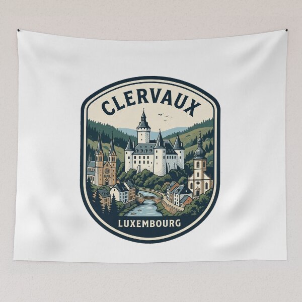 Item preview, Vintage Clervaux Luxembourg Castle Travel Badge designed and sold by k3rstman1.